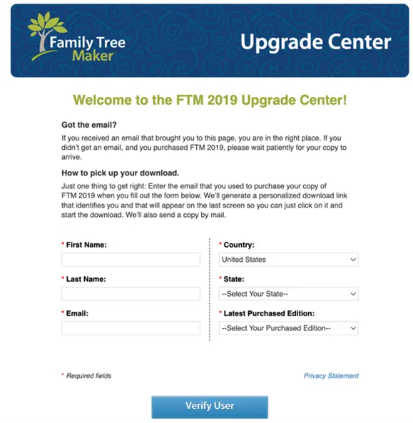 MacKiev Family Tree Maker replacement center